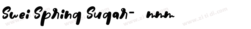 Swei Spring Sugar字体转换